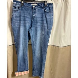 Cato jeans, size 16W, barely worn, can wear them rolled up for some extra color.